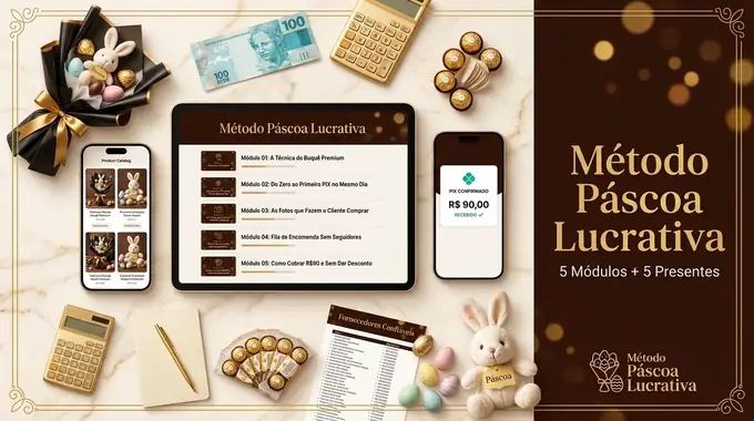 Método Páscoa Lucrativa — 5 Módulos + 5 Presentes